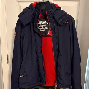 Superdry Women's Navy and Windcheater Jacket